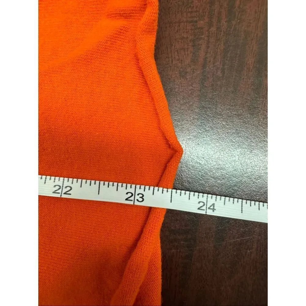 Southern Girl Halloween Graphic Orange Cropped Long Sleeve Tee Size X-Large